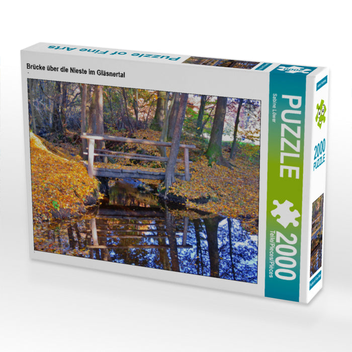 Brücke über die Nieste im Gläsnertal 2000 Teile Puzzle quer - CALVENDO Foto-Puzzle'