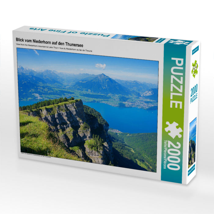 Blick vom Niederhorn auf den Thunersee 2000 Teile Puzzle quer - CALVENDO Foto-Puzzle'