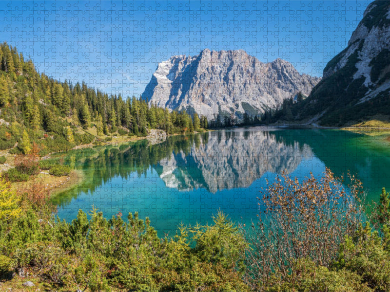 Seebensee und Zugspitze 2000 Teile Puzzle quer - CALVENDO Foto-Puzzle'