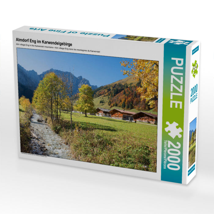 Almdorf Eng im Karwendelgebirge 2000 Teile Puzzle quer - CALVENDO Foto-Puzzle'