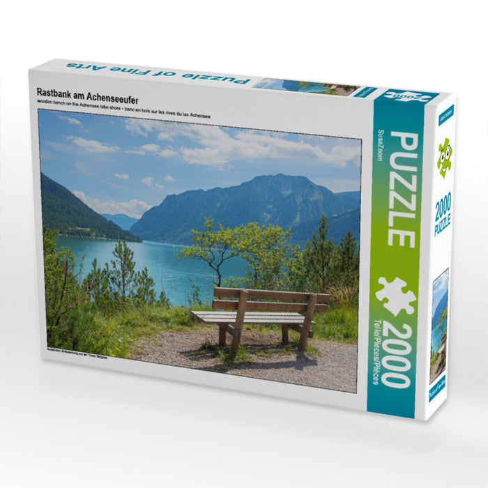 Rest bench on the shore of Achensee - CALVENDO photo puzzle 