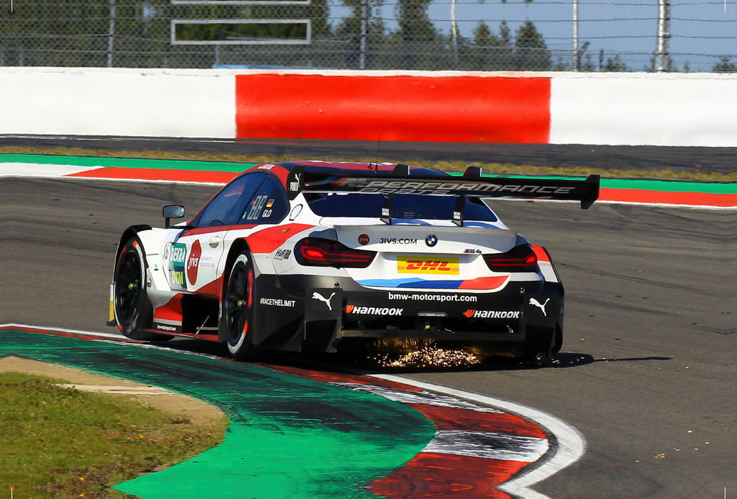 Premium Textil-Leinwand Timo Glock, BMW M4 DTM