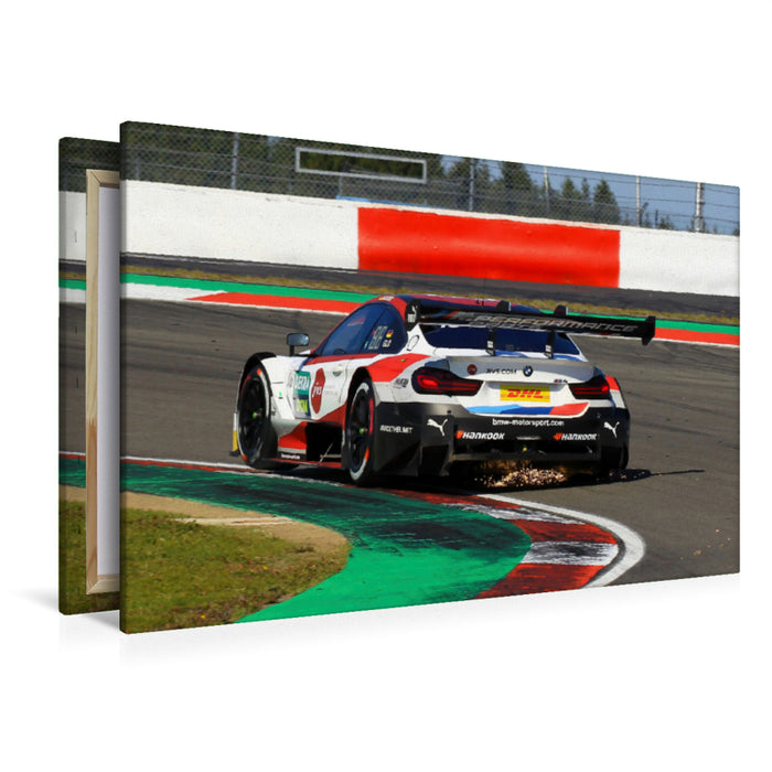 Premium Textil-Leinwand Timo Glock, BMW M4 DTM
