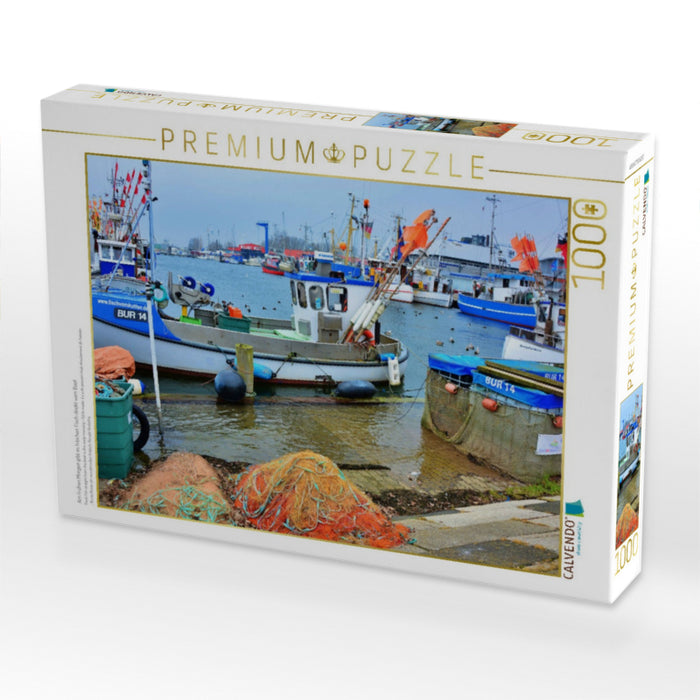 Am frühen Morgen gibt es frischen Fisch direkt vom Boot - CALVENDO Foto-Puzzle'