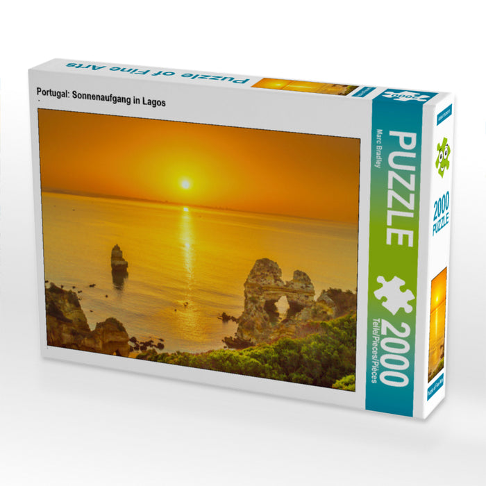 Portugal: Sonnenaufgang in Lagos 2000 Teile Puzzle quer - CALVENDO Foto-Puzzle'