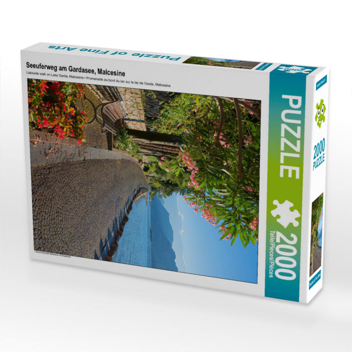 Seeuferweg am Gardasee, Malcesine 2000 Teile Puzzle hoch - CALVENDO Foto-Puzzle'