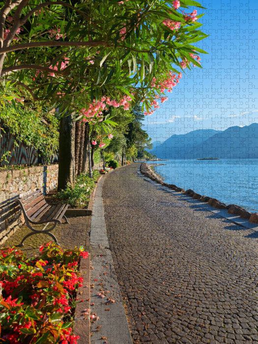 Seeuferweg am Gardasee, Malcesine 2000 Teile Puzzle hoch - CALVENDO Foto-Puzzle'