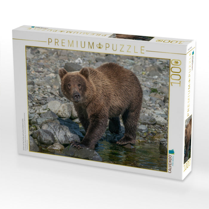 Ich bin auf der Suche nach einem leckeren Lachs - CALVENDO Foto-Puzzle'