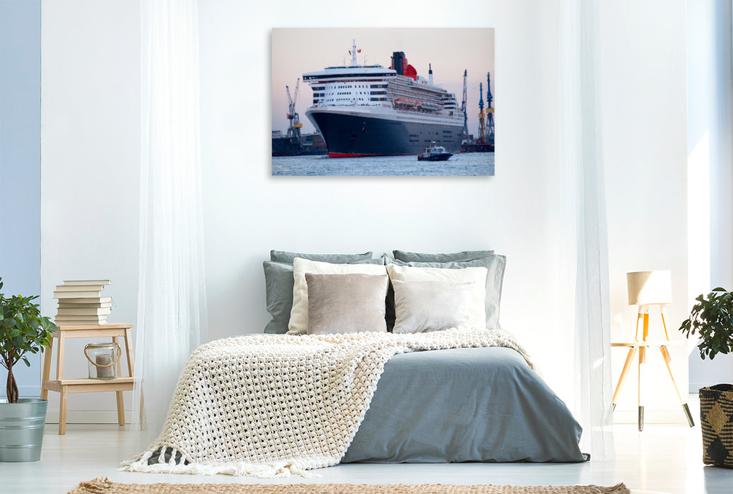 Premium Textil-Leinwand Premium Textil-Leinwand 120 cm x 80 cm quer Queen Mary 2