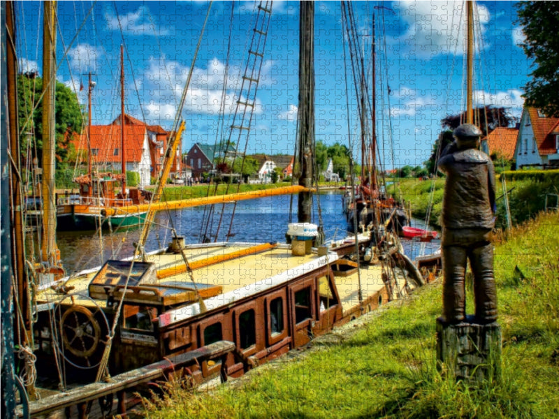 Im Museumshafen Carolinensiel 1000 Teile Puzzle quer - CALVENDO Foto-Puzzle'