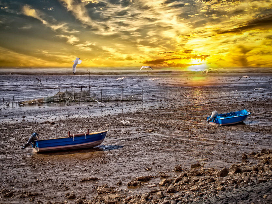 Im Watt vor Wilhelmshaven - CALVENDO Foto-Puzzle'