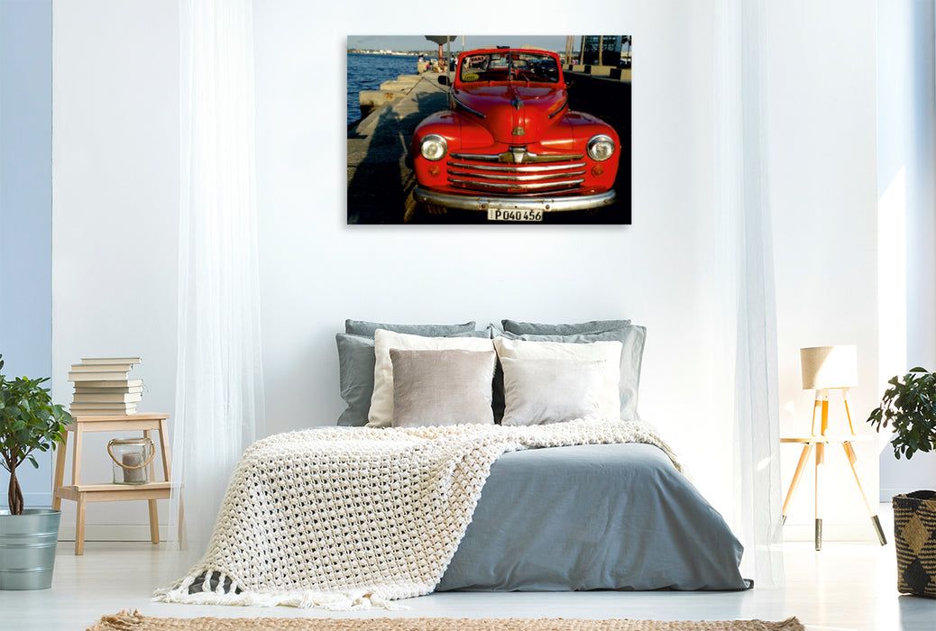 Premium Textil-Leinwand Premium Textil-Leinwand 120 cm x 80 cm quer Ein Motiv aus dem Kalender " Auto-Legenden -  Ford Super Deluxe"