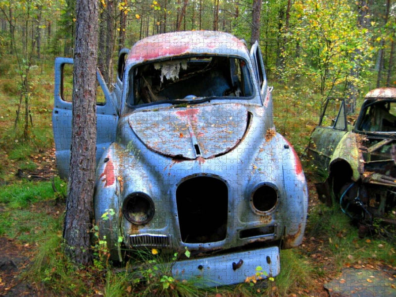 Auto in blau - CALVENDO Foto-Puzzle'