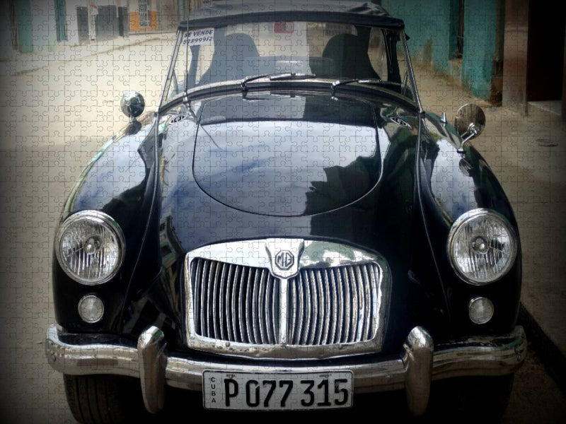 MG in Havanna - Ein Motiv aus dem Kalender "Auto-Legenden - British Classics" - CALVENDO Foto-Puzzle'