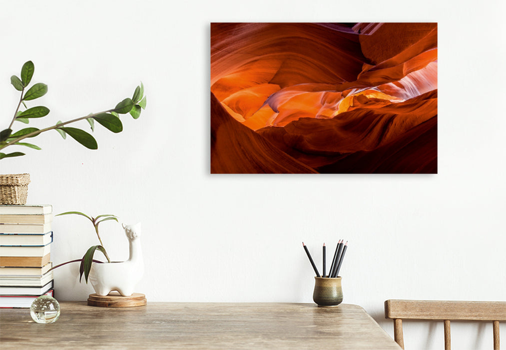 Premium Textil-Leinwand Premium Textil-Leinwand 120 cm x 80 cm quer Antelope Canyon, Utah