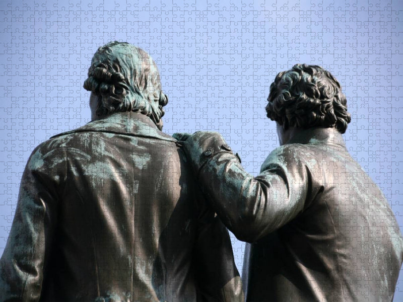 Goethe-Schiller-Denkmal in Weimar - CALVENDO Foto-Puzzle'