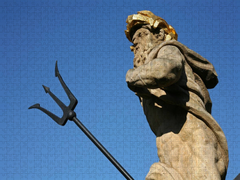 Neptunbrunnen in Weimar - CALVENDO Foto-Puzzle'