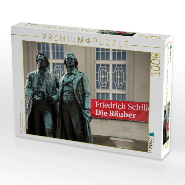 Goethe-Schiller-Denkmal in Weimar - CALVENDO Foto-Puzzle'