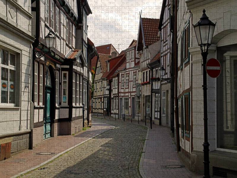 Gasse in der Hamelner Altstadt - CALVENDO Foto-Puzzle'