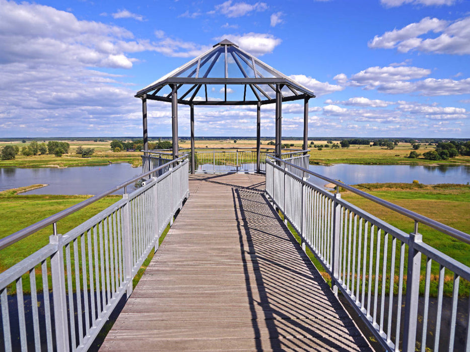 Aussichtsplattform in Arneburg, Blick auf die Elbe und Elbauen - CALVENDO Foto-Puzzle'