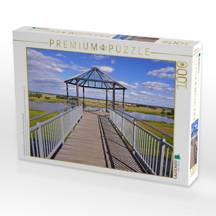 Aussichtsplattform in Arneburg, Blick auf die Elbe und Elbauen - CALVENDO Foto-Puzzle'