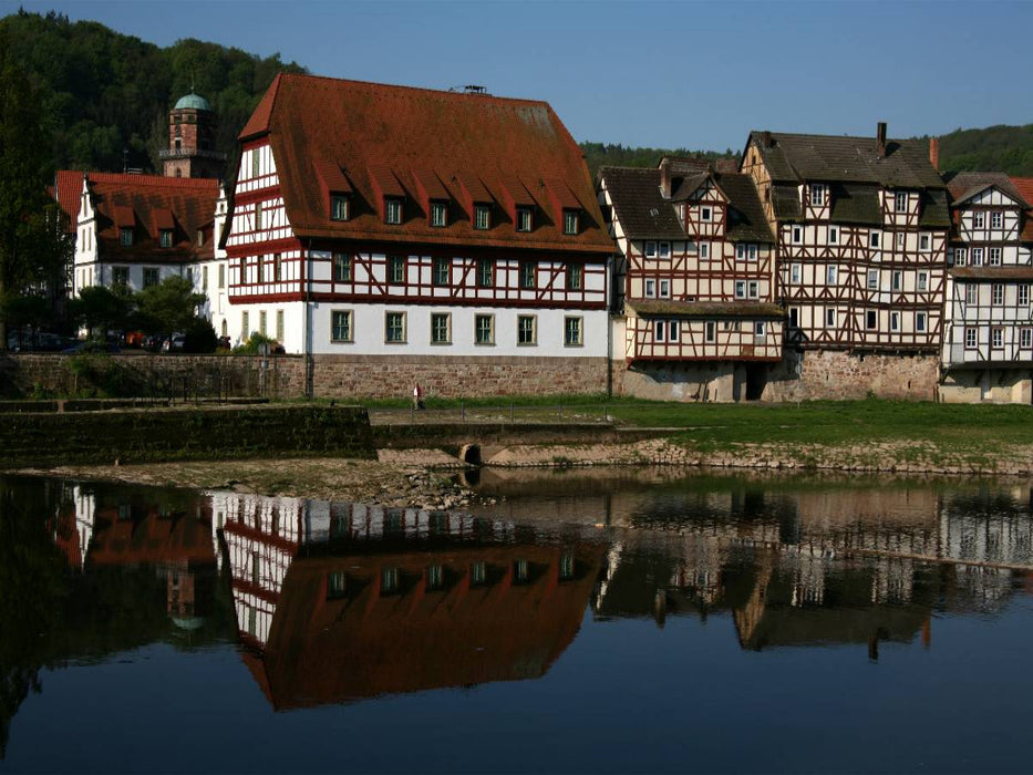 Marstall und Fachwerkhäuser in Rotenburg a.d. Fulda - CALVENDO Foto-Puzzle'