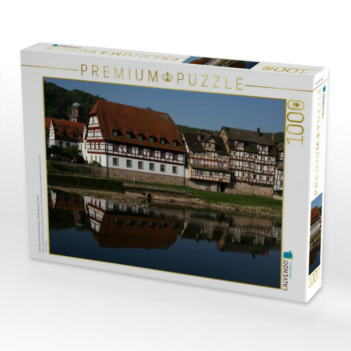 Marstall und Fachwerkhäuser in Rotenburg a.d. Fulda - CALVENDO Foto-Puzzle'