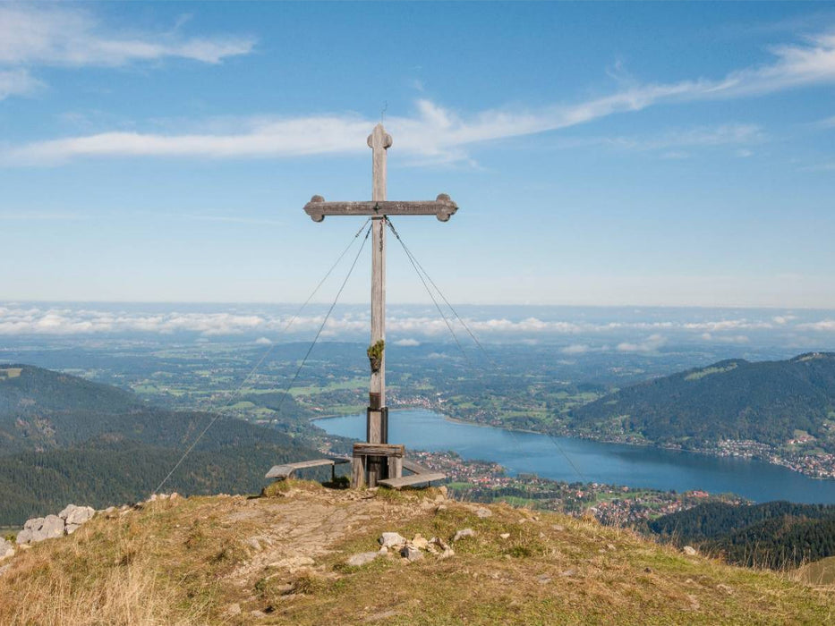 Gipfelkreuz auf dem Hirschberg 1670m, Bayerische Voralpen - CALVENDO Foto-Puzzle'