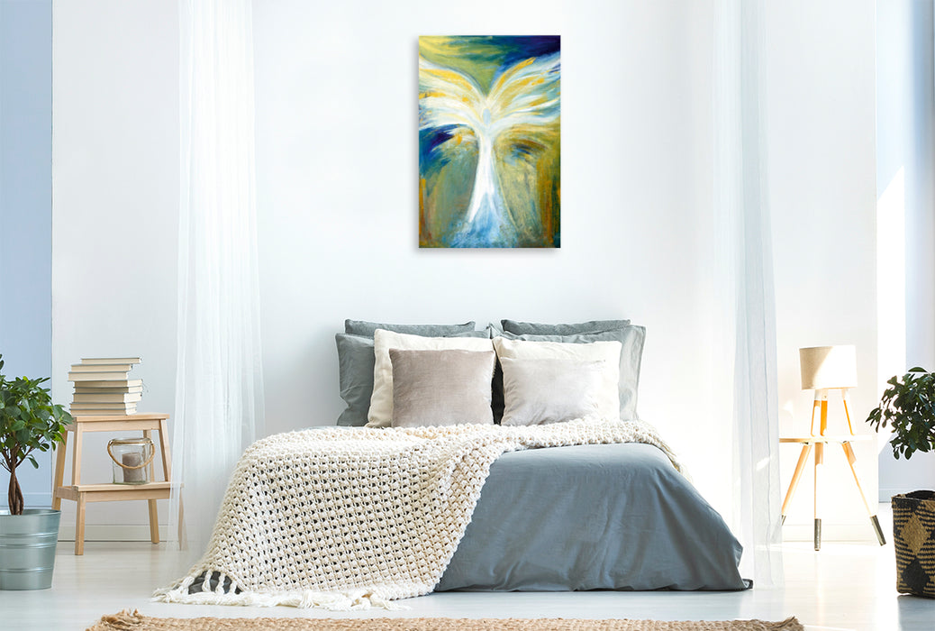 Premium Textil-Leinwand Premium Textil-Leinwand 60 cm x 90 cm hoch Ein Bild aus dem Kalender Engel Gemälde