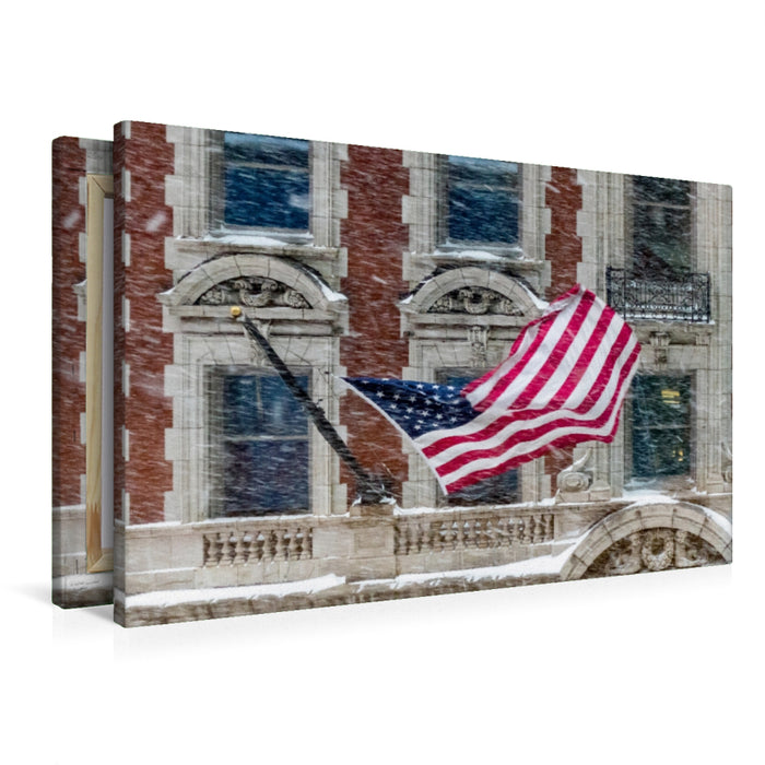 Premium Textil-Leinwand Snowy Broadway