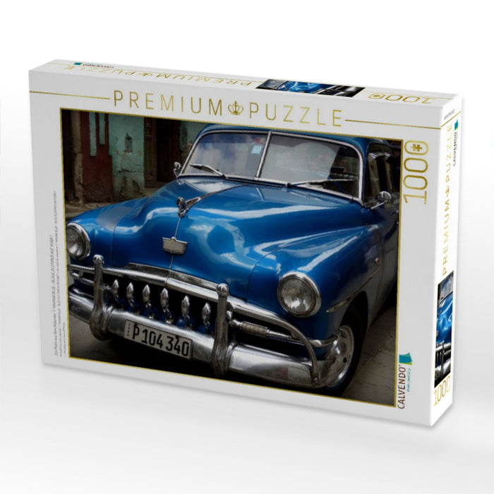 Ein Motiv aus dem Kalender " HAVANA BLUE - BLAUE OLDTIMER AUF KUBA" - CALVENDO Foto-Puzzle'