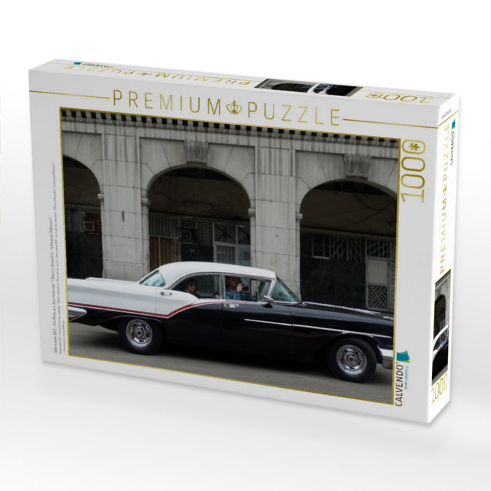 Oldsmobile 1957 - Ein Motiv aus dem Kalender "Black is Beautiful - Schwarze Oldtimer" - CALVENDO Foto-Puzzle'