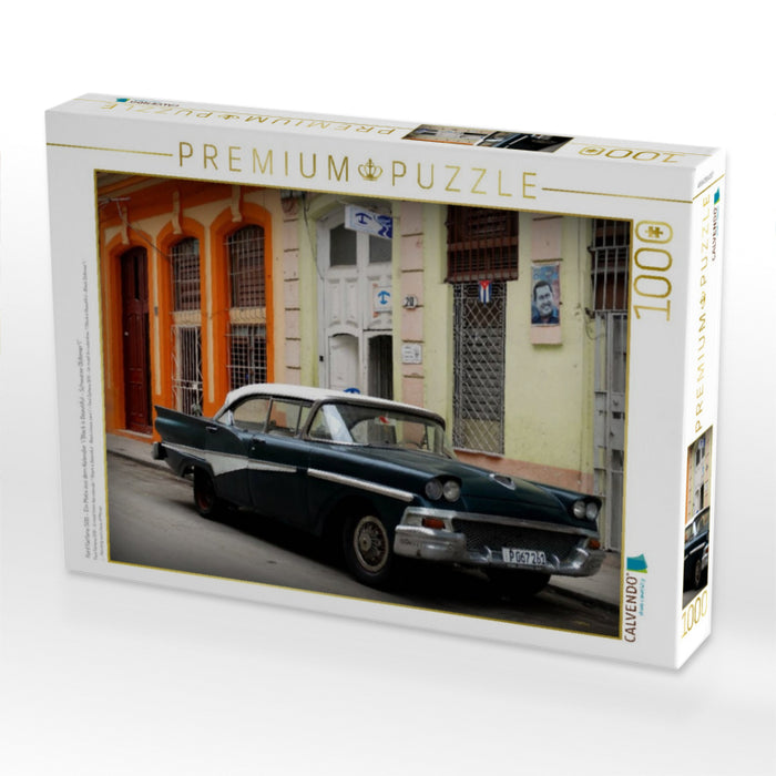Ford Fairlane 500 - Ein Motiv aus dem Kalender "Black is Beautiful - Schwarze Oldtimer" - CALVENDO Foto-Puzzle'