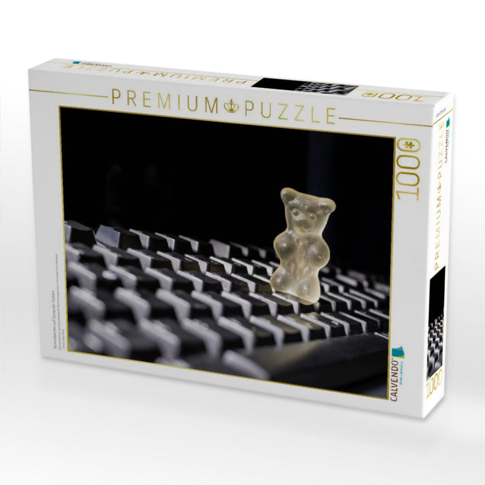 Gummibärchen auf Computer-Tastatur - CALVENDO Foto-Puzzle'