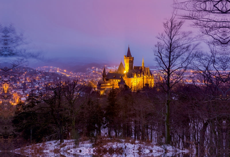 Premium Textil-Leinwand Schloss in Wernigerode