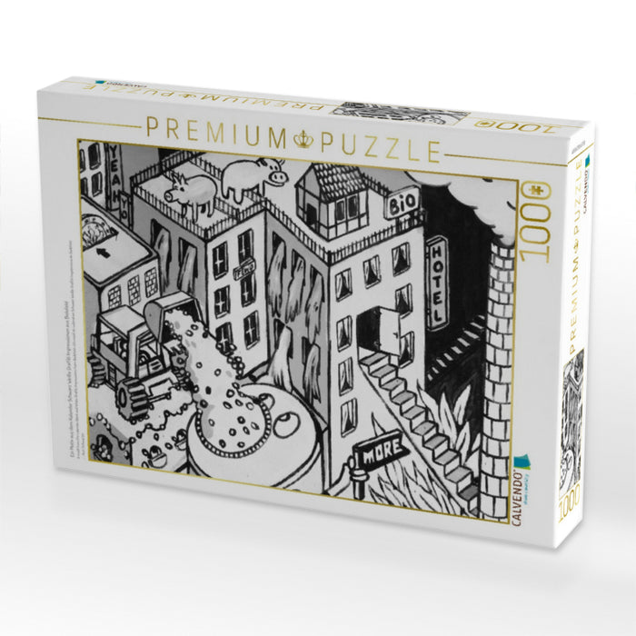 Ein Motiv aus dem Kalender Schwarz Weiße Graffiti Impressionen aus Bielefeld - CALVENDO Foto-Puzzle'