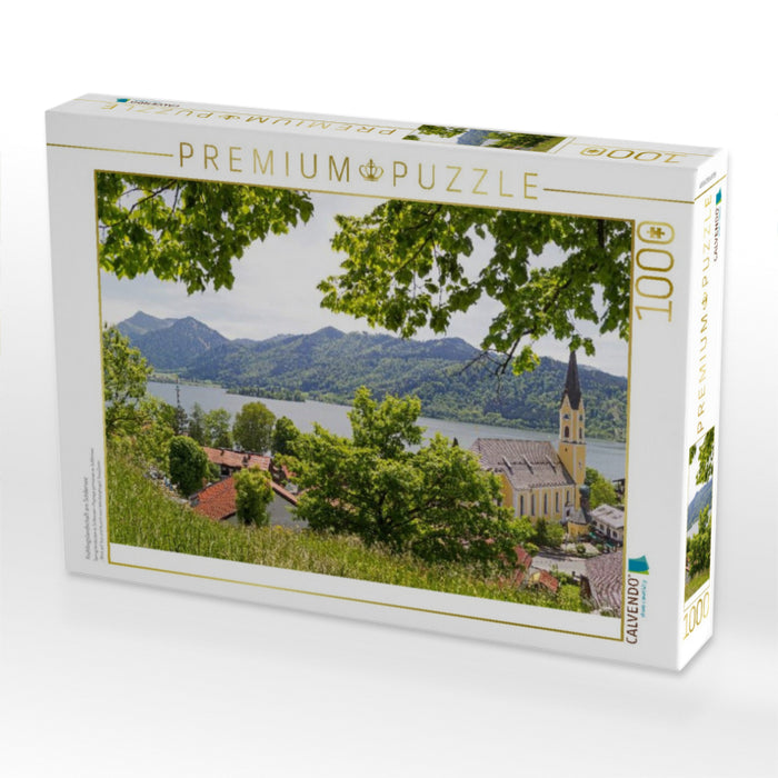 Frühlingslandschaft am Schliersee - CALVENDO Foto-Puzzle'