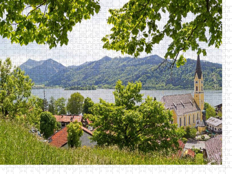 Frühlingslandschaft am Schliersee - CALVENDO Foto-Puzzle'