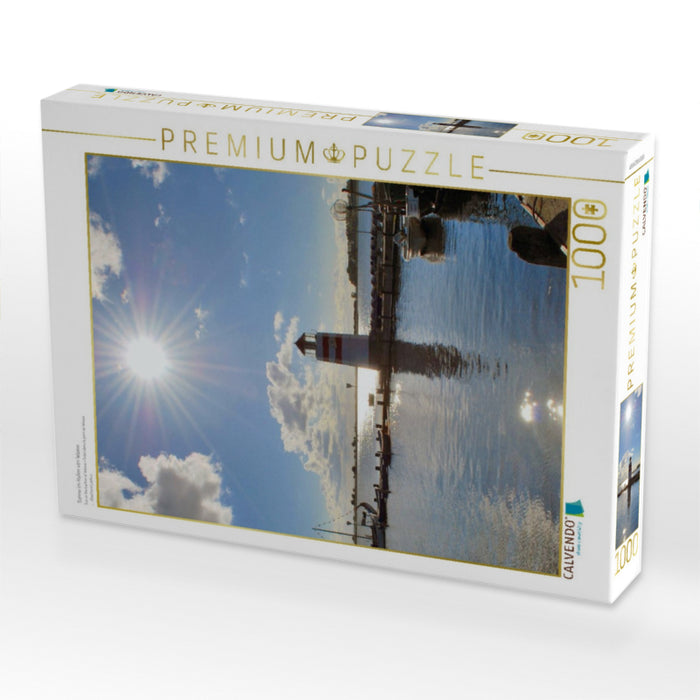 Sonne im Hafen von Waase - CALVENDO Foto-Puzzle'