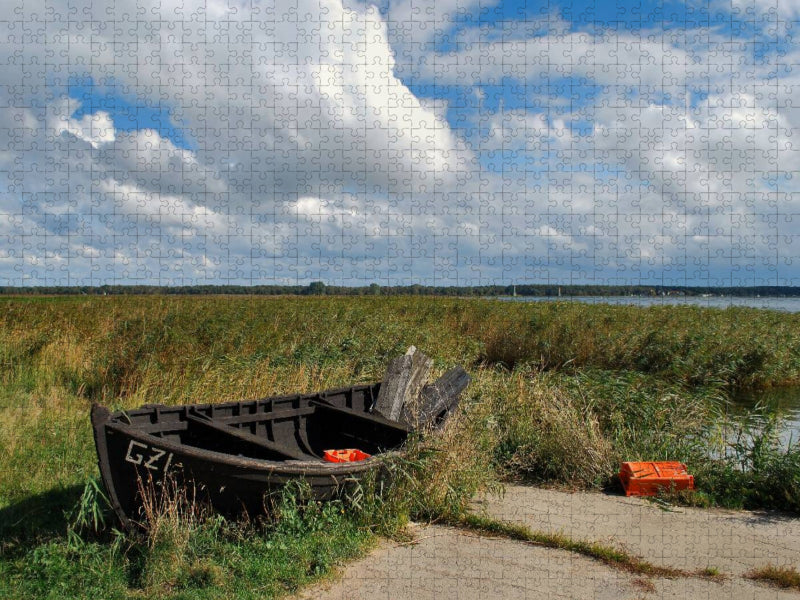 Sonne und Wolken am Bodden auf Rügen - CALVENDO Foto-Puzzle'