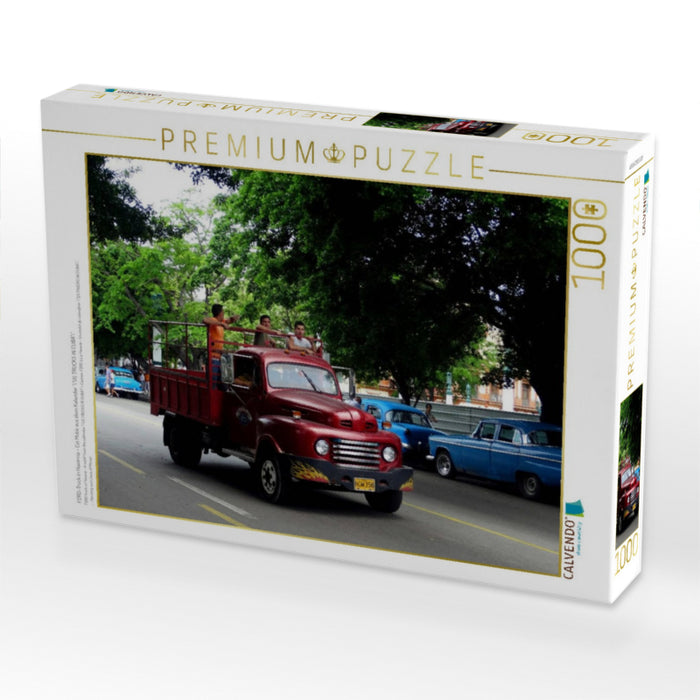 FORD-Truck in Havanna - Ein Motiv aus dem Kalender "US TRUCKS IN CUBA" - CALVENDO Foto-Puzzle'