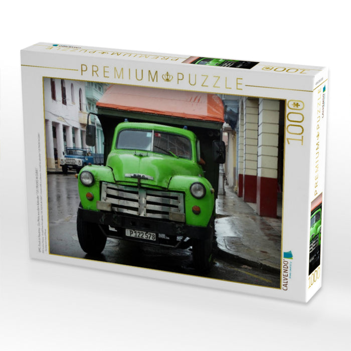 GMC-Truck in Havanna - Ein Motiv aus dem Kalender "US TRUCKS IN CUBA" - CALVENDO Foto-Puzzle'