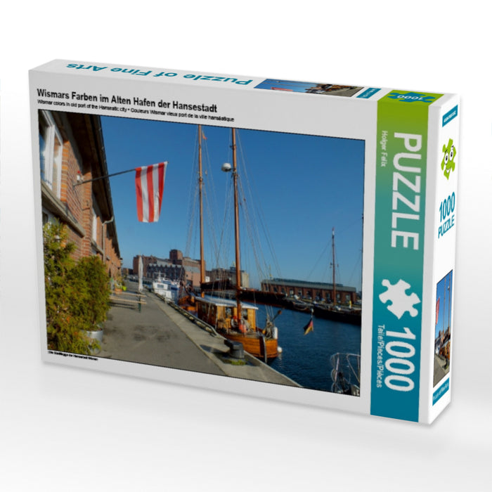 Wismars Farben im Alten Hafen der Hansestadt 1000 Teile Puzzle quer - CALVENDO Foto-Puzzle'