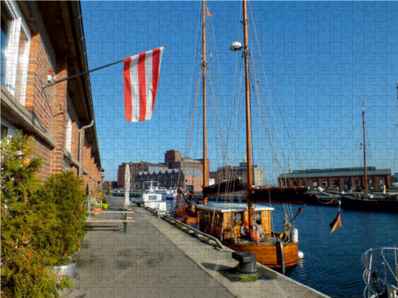 Wismars Farben im Alten Hafen der Hansestadt 1000 Teile Puzzle quer - CALVENDO Foto-Puzzle'