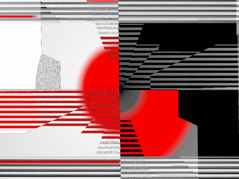 Schwarz weiß trifft rot Version 4 - CALVENDO Foto-Puzzle'