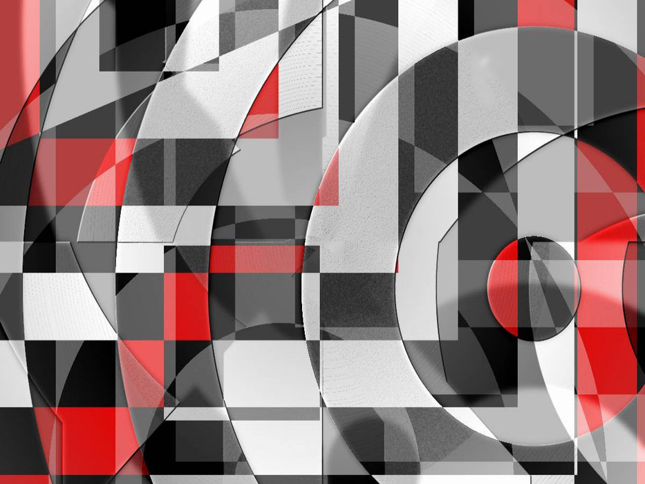 Schwarz weiß trifft rot Version 1 - CALVENDO Foto-Puzzle'