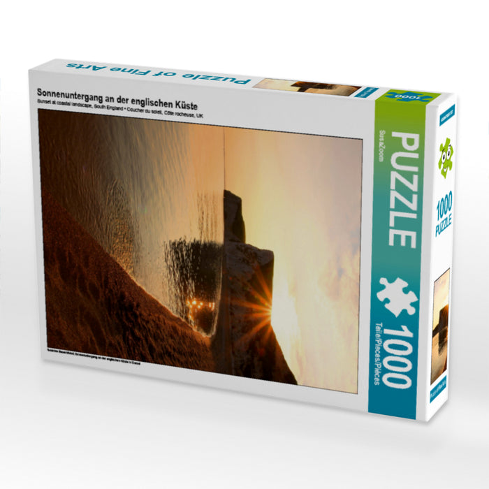 Sonnenuntergang an der englischen Küste 1000 Teile Puzzle hoch - CALVENDO Foto-Puzzle'
