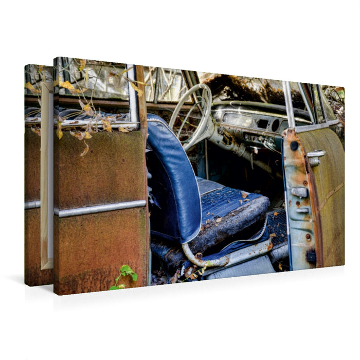 Premium Textil-Leinwand Blaues Design