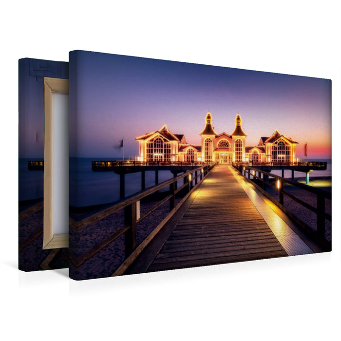 Premium Textil-Leinwand Premium Textil-Leinwand 45 cm x 30 cm quer Märchenhafte Seebrücke in Sellin