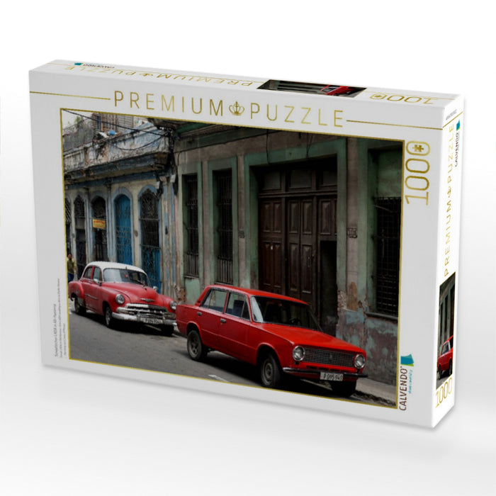 Sowjetischer LADA in Alt-Havanna - CALVENDO Foto-Puzzle'